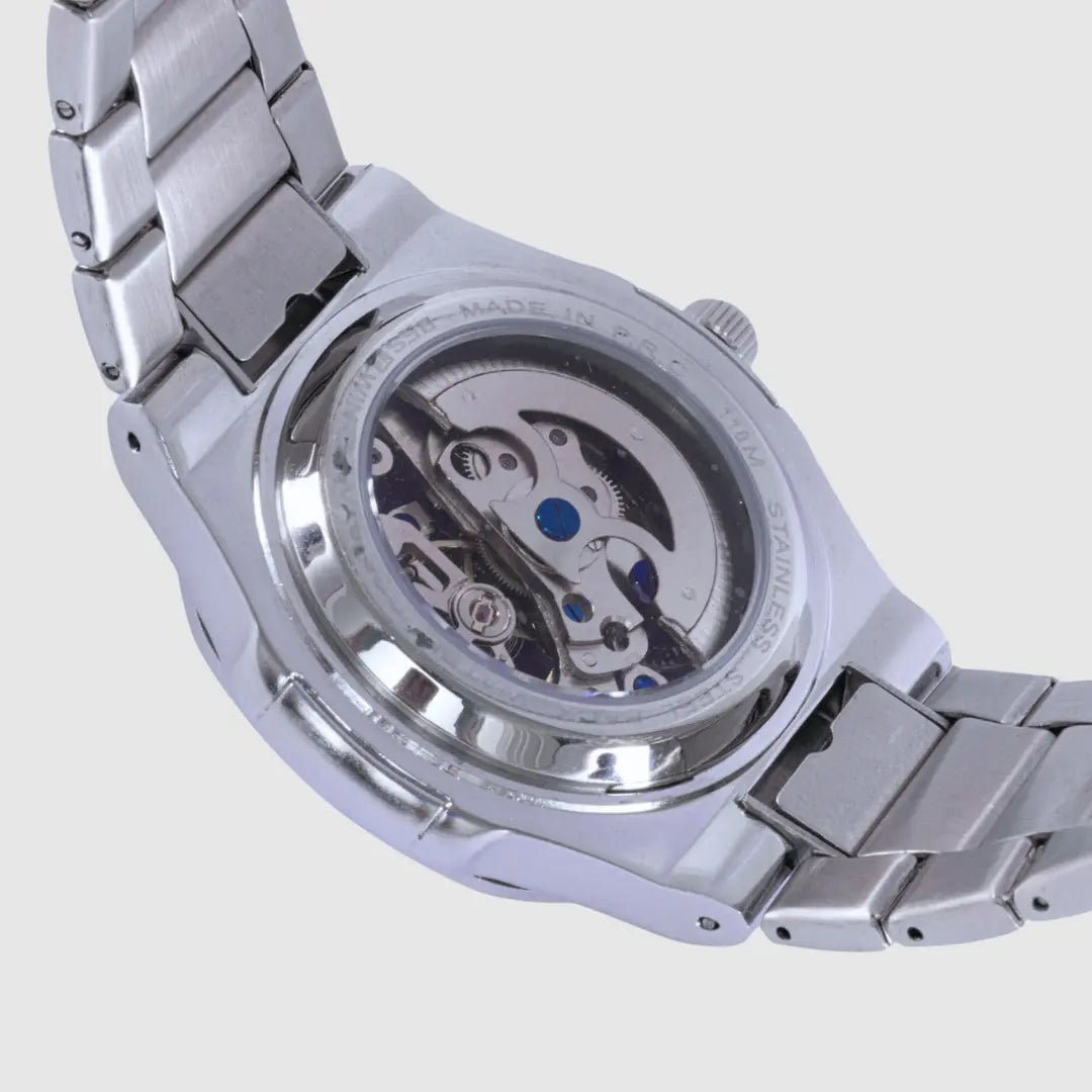 Relógio Nautilus Silver Artto, Relógio Masculino Esqueleto, Relógio Automático de Luxo, Relógio Sofisticado Masculino, Relógio com Mostrador Esquelético, Relógio de Aço Inoxidável, Relógio de Alta Performance, Relógio de Luxo Masculino, Relógio a Prova D'água