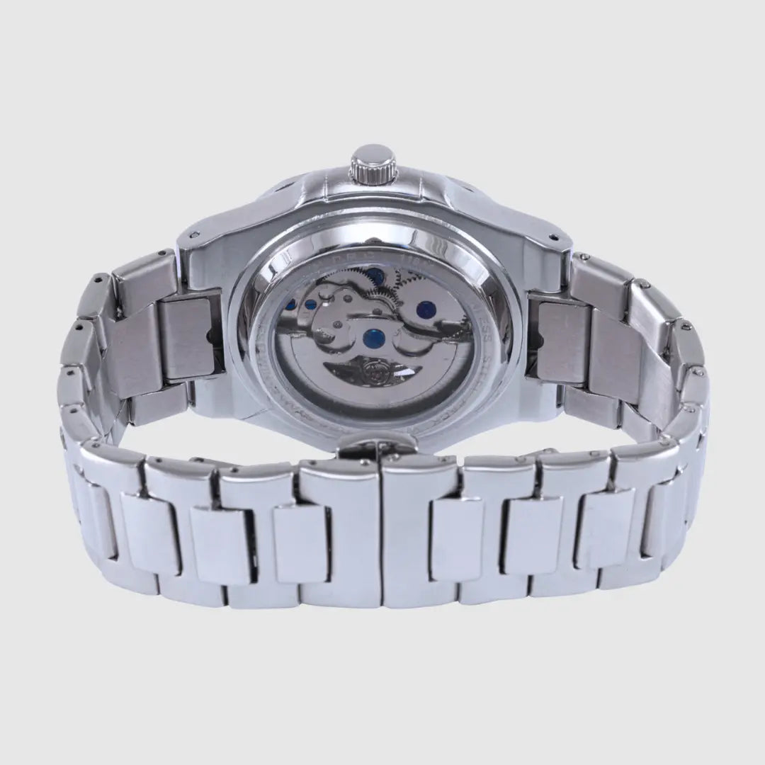 Relógio Nautilus Silver Artto, Relógio Masculino Esqueleto, Relógio Automático de Luxo, Relógio Sofisticado Masculino, Relógio com Mostrador Esquelético, Relógio de Aço Inoxidável, Relógio de Alta Performance, Relógio de Luxo Masculino, Relógio a Prova D'água
