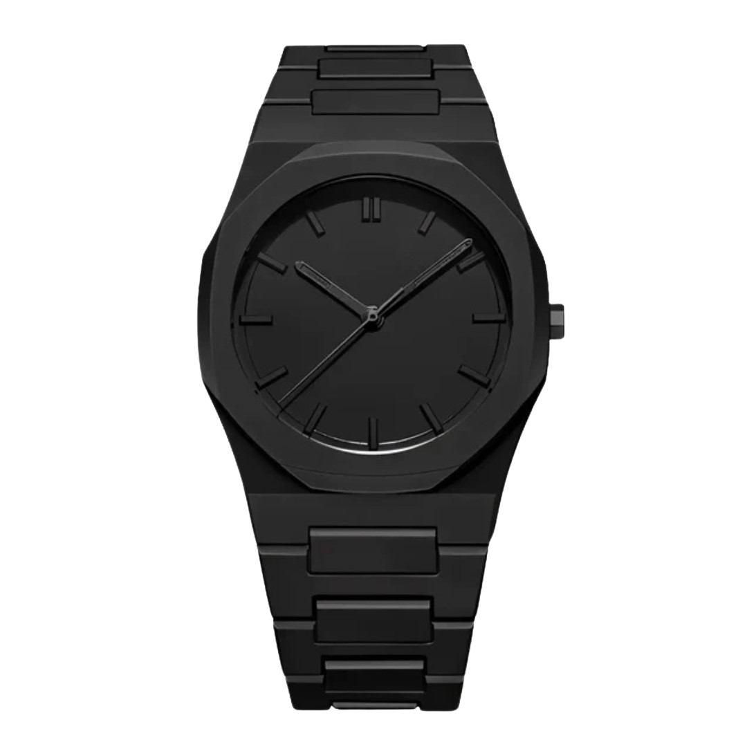 relógio shadow black artto, relógio masculino preto fosco, relógio minimalista masculino, relógio monocromático preto, relógio leve e resistente, relógio de policarbonato masculino, relógio preto moderno, relógio masculino luxo, relógio sofisticado
